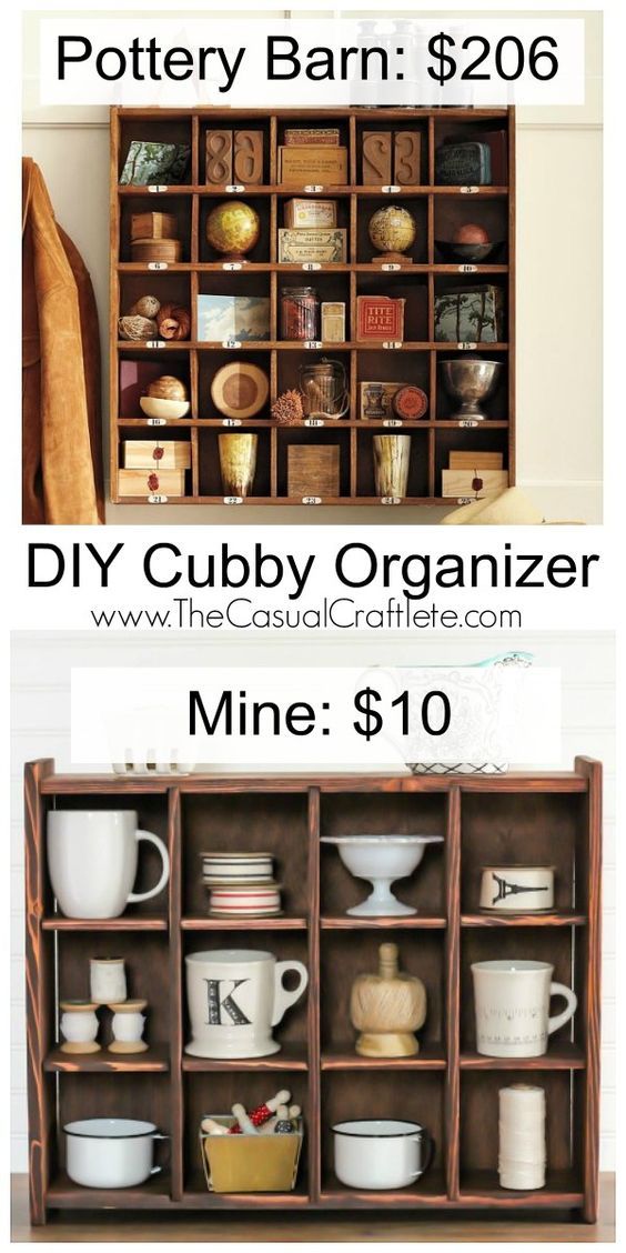 Diy Cubby Organizer Ideas For The House Pinterest Pottery Barn Diy Cubby Organizer Pottery Barn Inspired Wooden Great For Organizing Kitchen Items Office Supplies And Displaying Your Favorite Finds