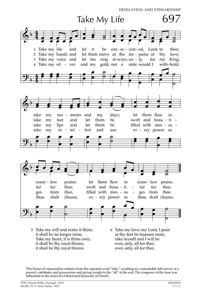 Take My Life And Let It Be Consecrated Lord To Thee Love This Take My Life And Let It Be Consecrated Lord To Thee Love This For A