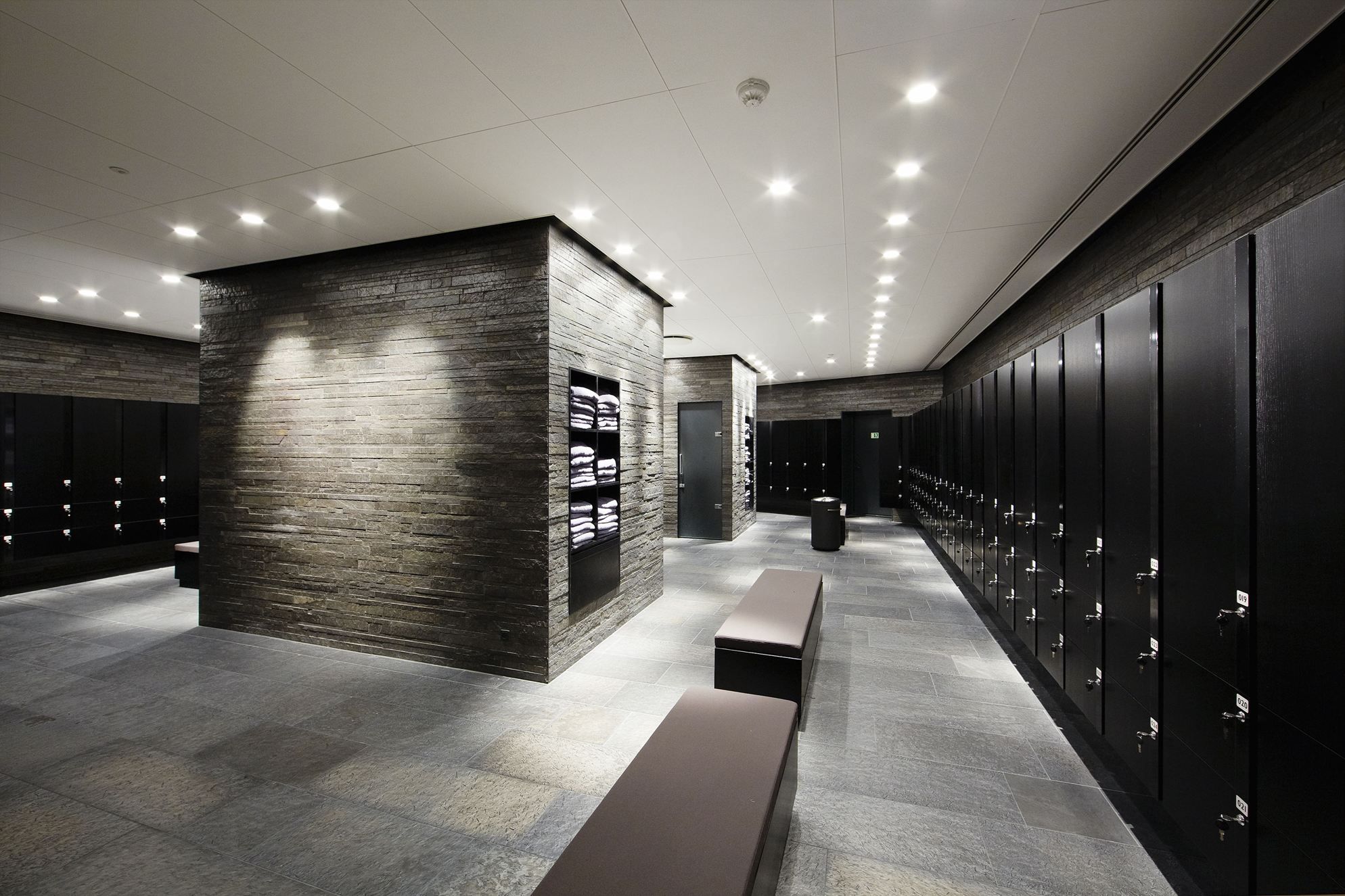 Scandinavian Locker room, Room design, Lockers