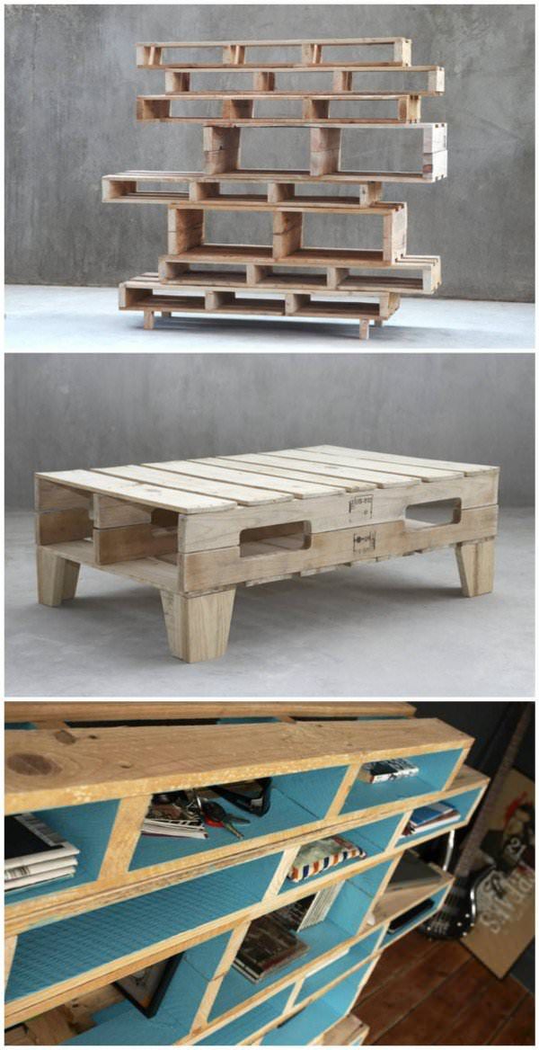 Pallet Shelves & Coffee Table By M&m Designers