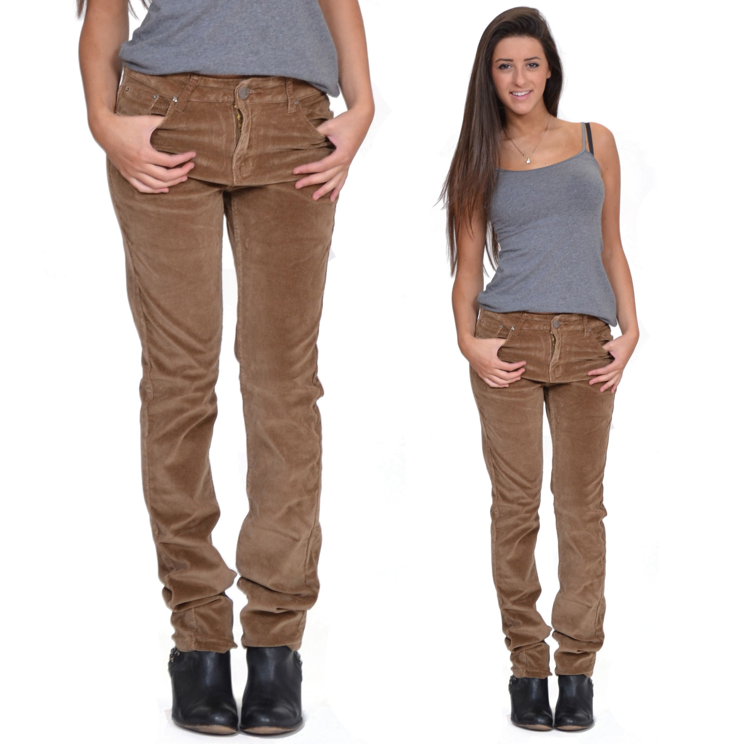 ladies stretch cord jeans