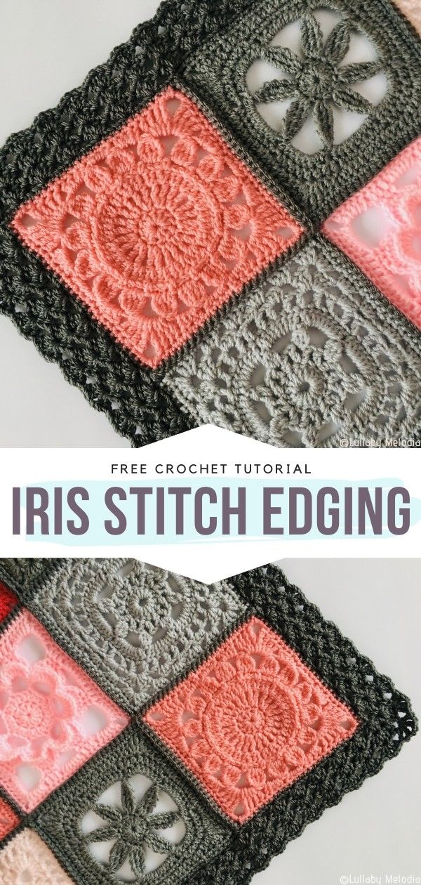 How to Crochet Iris Stitch Edging #crochetstitchespatterns