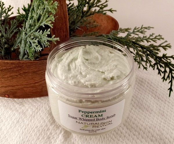 Sugar Whipped Body Bath Scrub - 10oz., $10.95 - Available in a variety of fragrances. Our Body Scrubs are a whipped mixture of sugar with nutrient rich soybean, olive oil, natural shea and kokum butters that moisturize your skin while leaving it silky-soft and smooth. Peppermint Cream, Peppermint Sugar, Minimize Pores, Prevent Acne, Natural Sugar, Natural Skin, Bath Scrubs, Acne Breakout