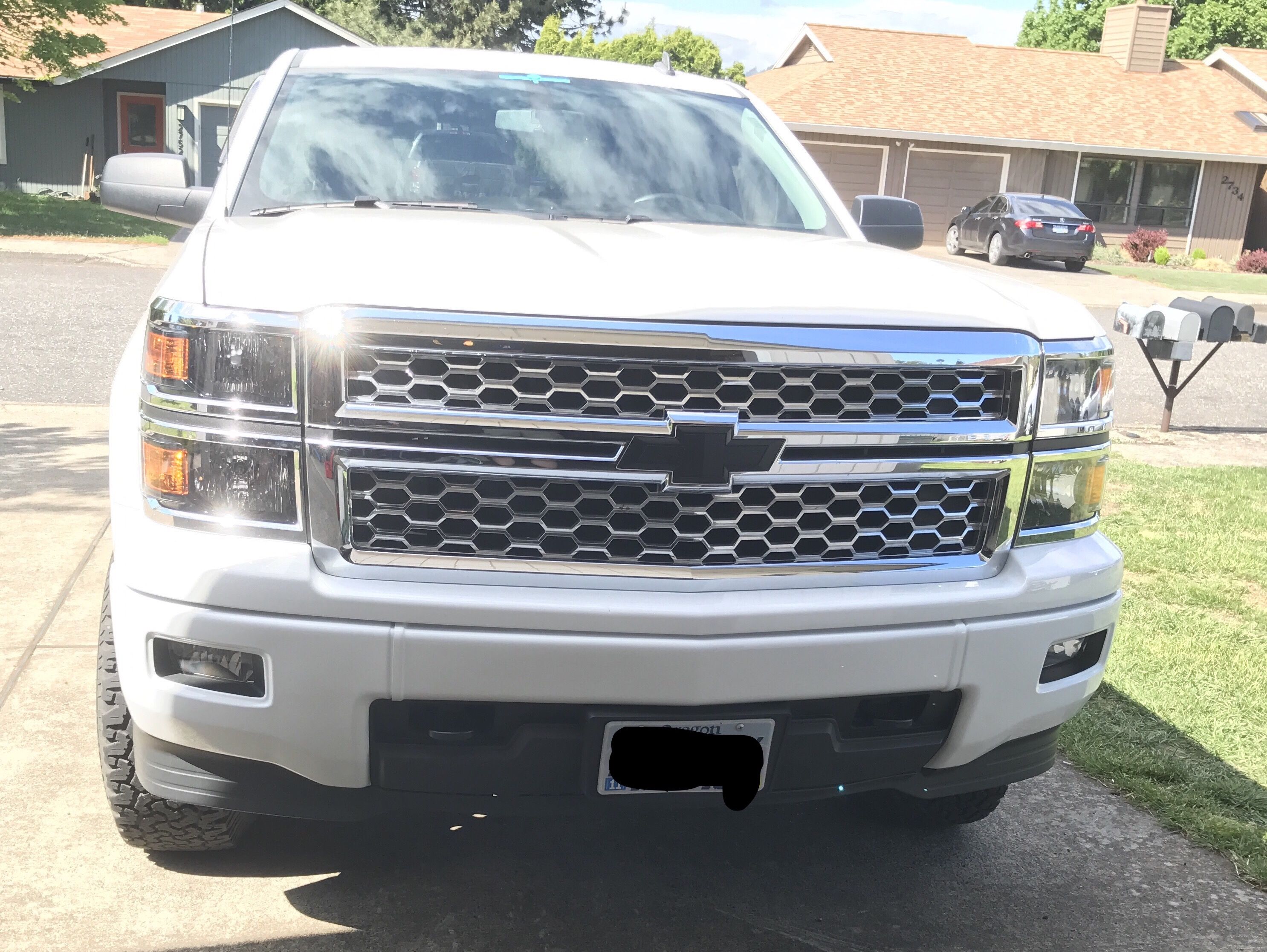 Covered the chrome bumpers with covers 2014 chevy, Chevy