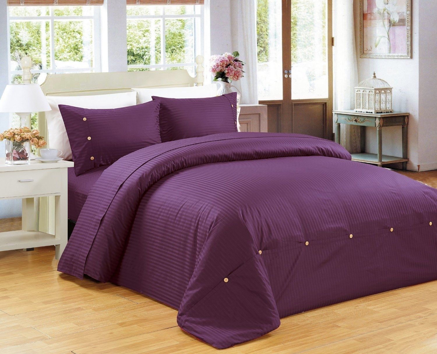 purple strip comforter Purple strip comforter