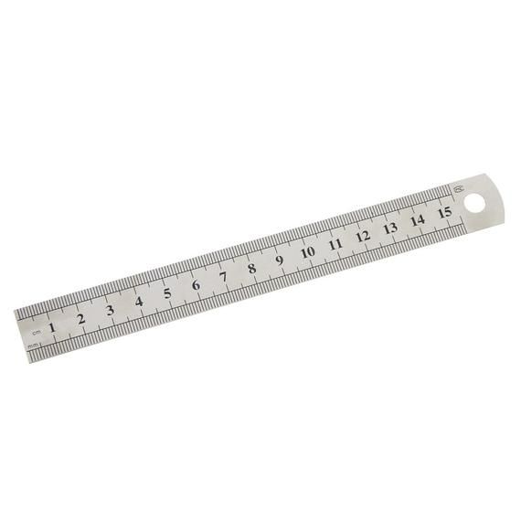 Ruler 6 Inch//15 cm Scale Measuring Metric Office DIY Brass Metal Math Supplies