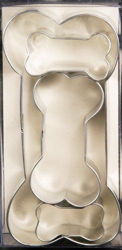 Dog Bone Shaped Cookie Cutter Set 4 Piece Dogs Cookie Cutters