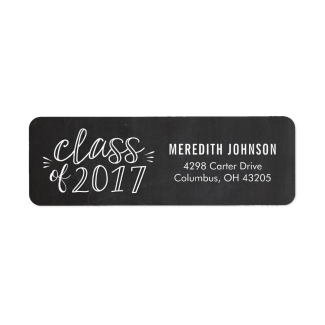 Fun Script Graduation Return Address Label | Zazzle.com | Return address labels, Address labels ...