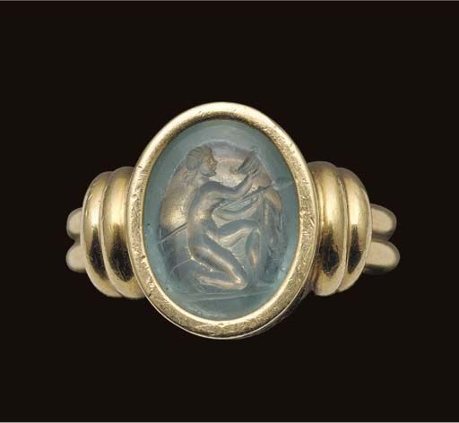 Ancient Roman aquamarine intaglio of a maenad, dated to the 1st century BCE to the 1st century CE. Image f… | Ancient jewels, Ancient jewelry, Ancient roman jewelry