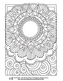 Sun Moon Stars Coloring Page