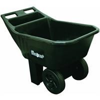 Ames 2463875 Easy Roller Poly Lawn And Garden Cart With Integrated Tool Tray 4 Cubic Foot Capacity Wheelbarrow Yard Cart Outdoor Cart