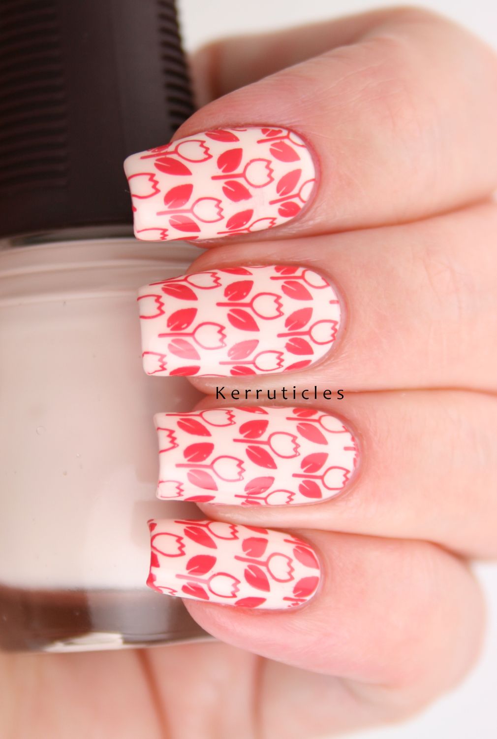 Stamped Tulips Nails Nail Arts Nail Designs Tulip Nails Stamped Tulips Nails Nail Arts Nail Designs Tulip Nails