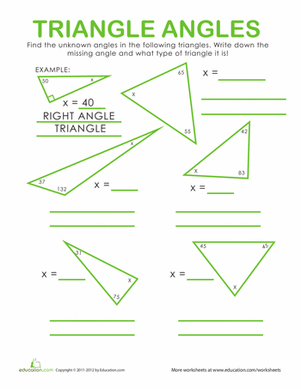 triangle angles math tutor