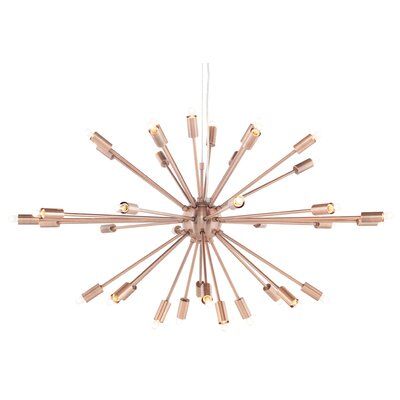Hidalgo 12 Light Sputnik Modern Linear Chandelier Hidalgo 12 Light Sputnik Modern Linear Chandelier