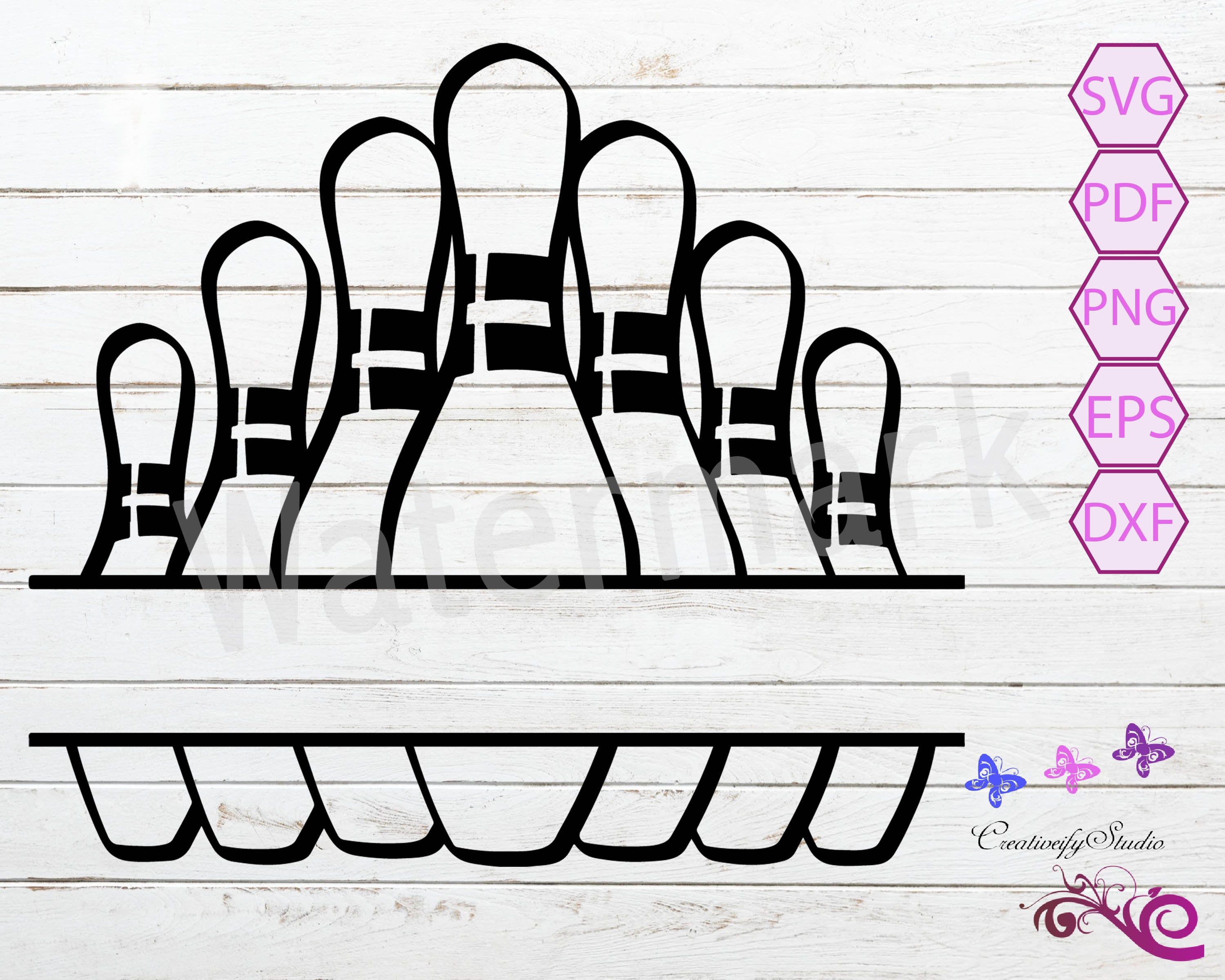 Bowling pin monogram svg cut file bowling monogram vector etsy canada ...