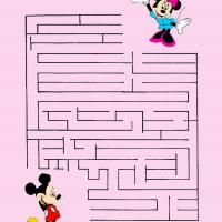 mickey and minnie mouse maze pre k worksheets pinterest minnie