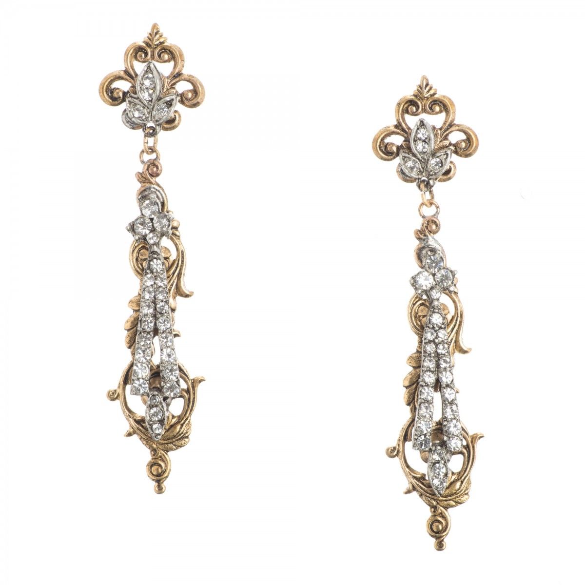 Miss Ellie Nyc Earrings Silver Gold Ragtime Crystal Chandeliers Miss Ellie Nyc Earrings Silver Gold Ragtime Crystal Chandeliers Jewelry