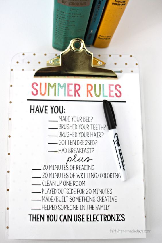 printable summer rules chores for kids kids summer kids editable chore list for kids