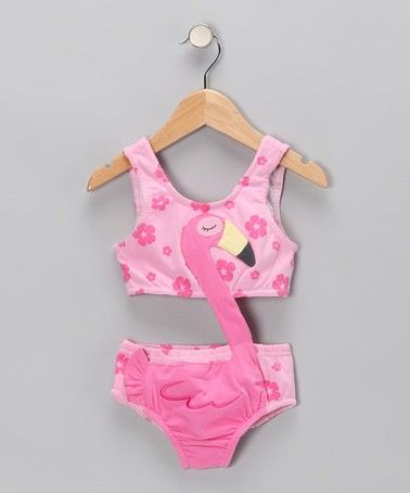 Pink Zulily Girls Style Flamingo Girl Trajes De SwimsuitBaby 8nwP0XOk