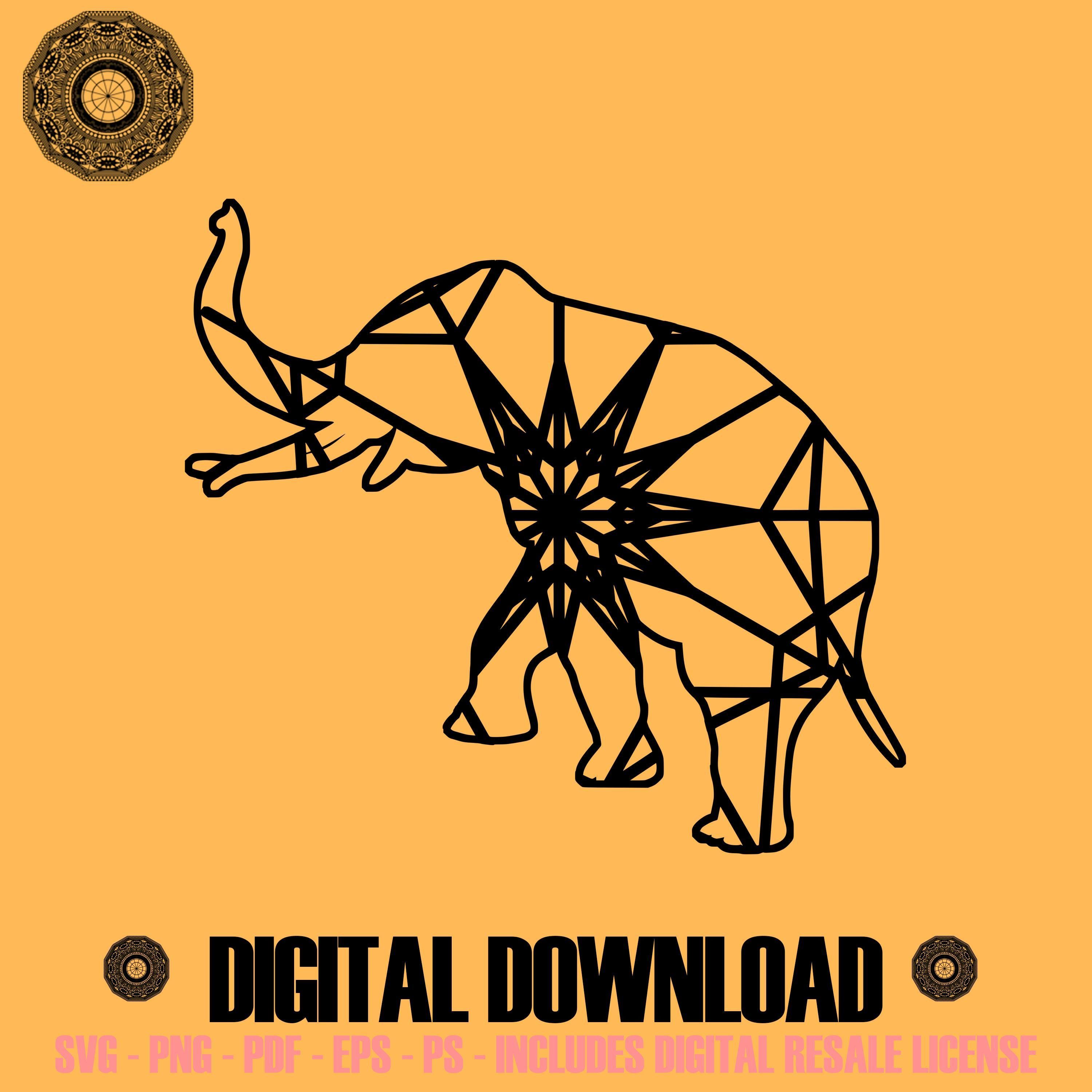 Download Circus Elephant Mandala SVG November Collection Digital Download File With Resale License ...