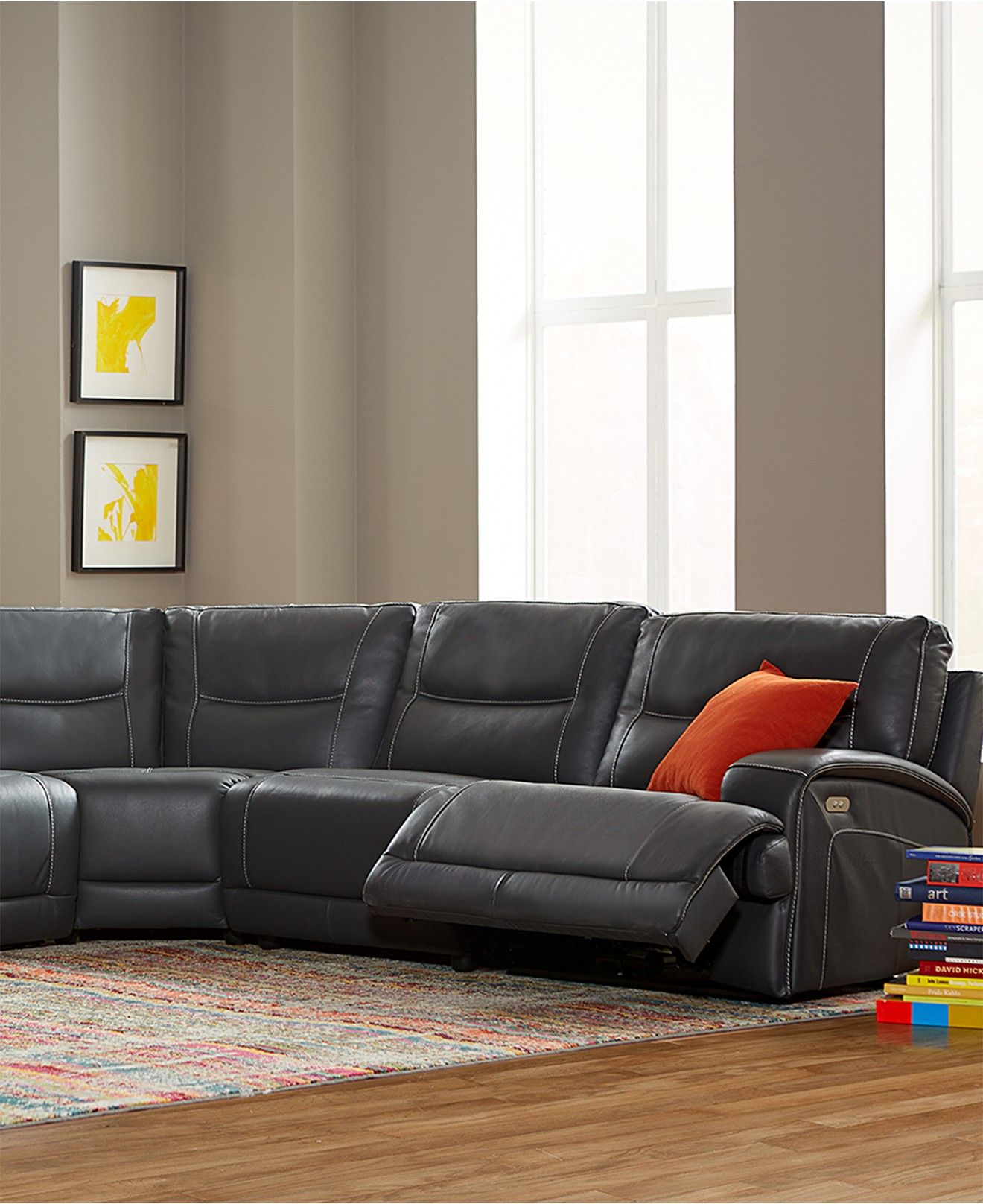 Caruso Leather Motion Sectional Sofa Living Room Furniture Caruso Leather Motion Sectional
