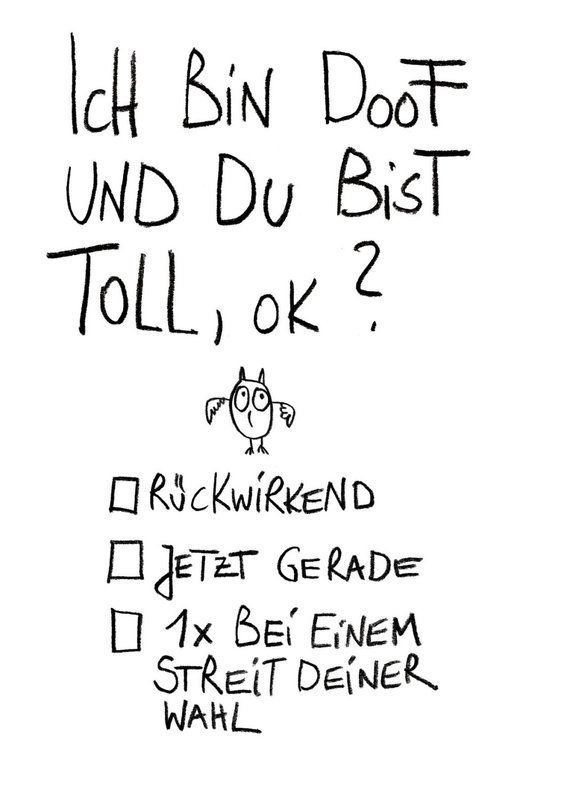 Postkarte Doof und toll.