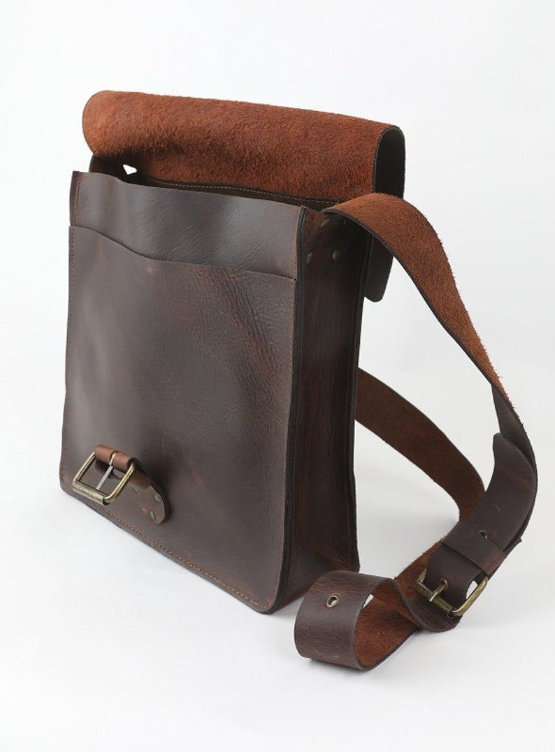Handmade Distressed Brown Leather Bag Messenger Bag Shoulder Etsy Deri Cuzdan Deri Canta Canta