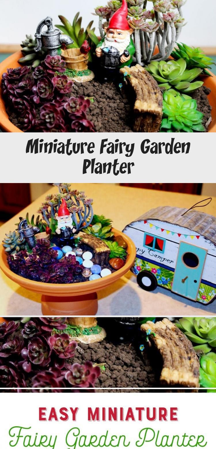 Miniature Fairy Garden Planter - Welcome To Nana's #MiniaturgartenDIY #Miniaturg...