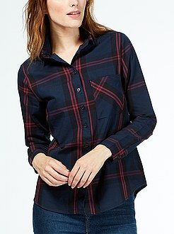 Camisas Camisa de cuadros de algodón puro Kiabi Camisas Camisa de cuadros de algodón puro Kiabi