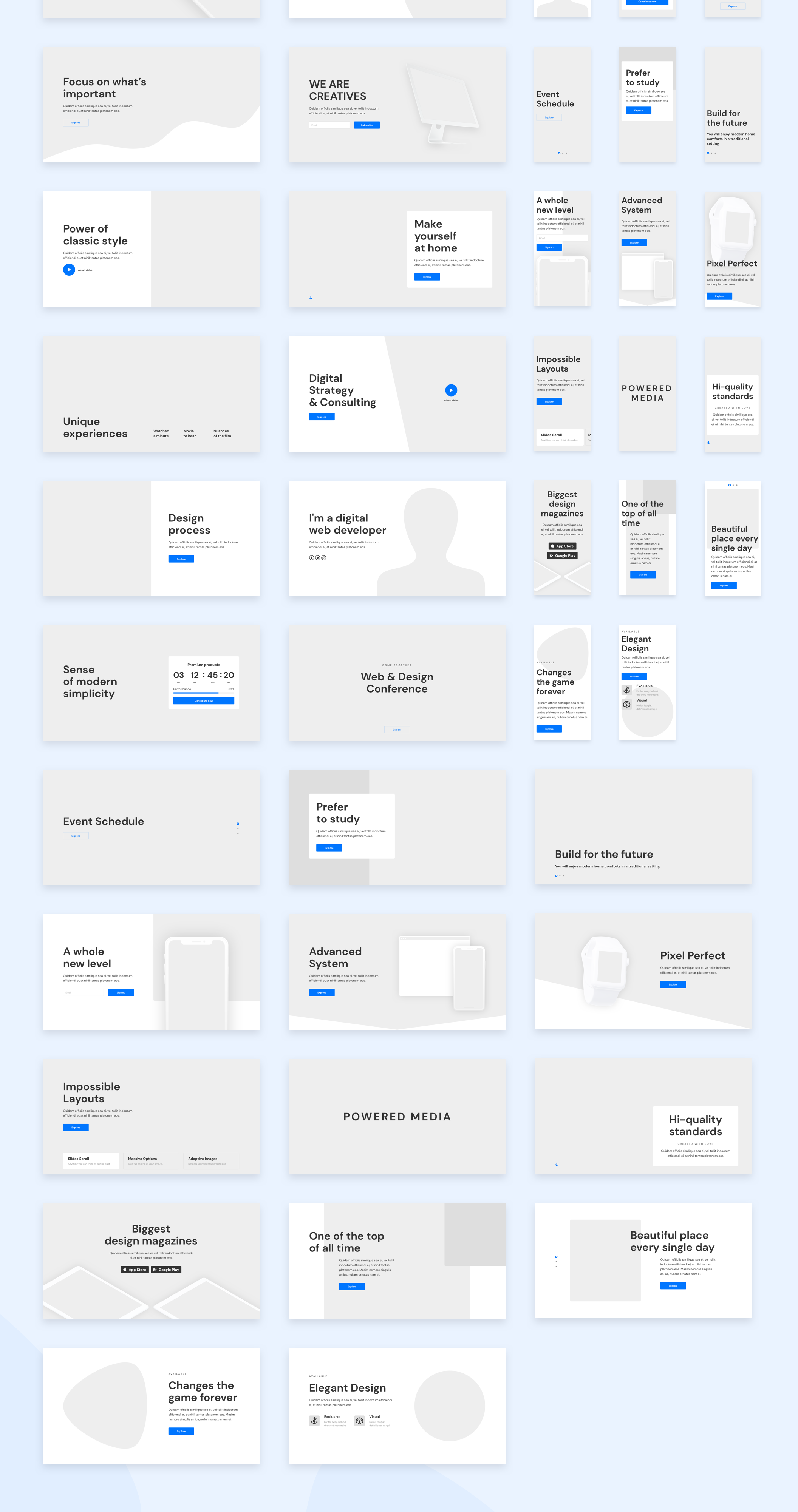 DOB – Desktop & Mobile Wireframe UI Kit — Wireframe Kits on UI8 Wireframe Mobile, Wireframe Design, Wireframe Kit, Ui Ux Design, Interface Design, Wireframe Website, Graphic Design, Website Layout, Web Layout