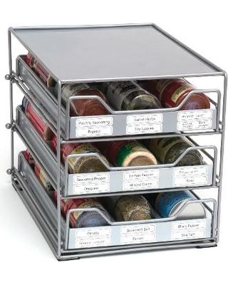 NaiCasy Cuisine Placard Organisateur Expandable étagère de Rangement Spice Bols Ustensiles Rack Pantry Unité Noir