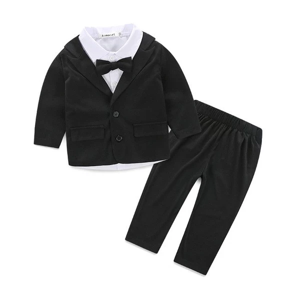 BIG ELEPHANT Baby Boys Tuxedo Suit Formal Party Set Wedding Outfit E16