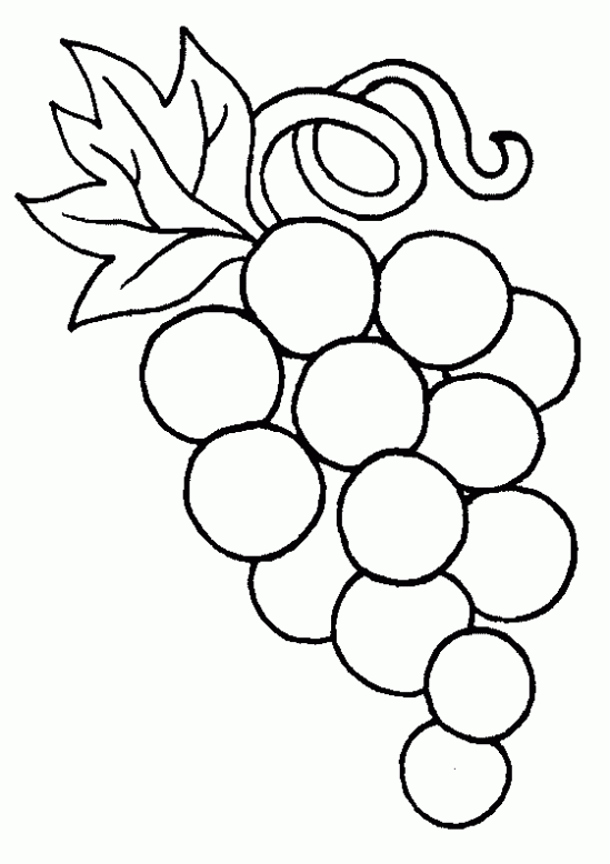 Dibujo Infantil De Uvas Para Colorear Uva Dibujo Paginas Para