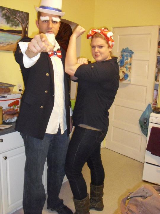 d.i.y. couples costume this year, uncle sam and rosie the riveter d.i.y. couples costume this year, uncle sam and rosie the riveter