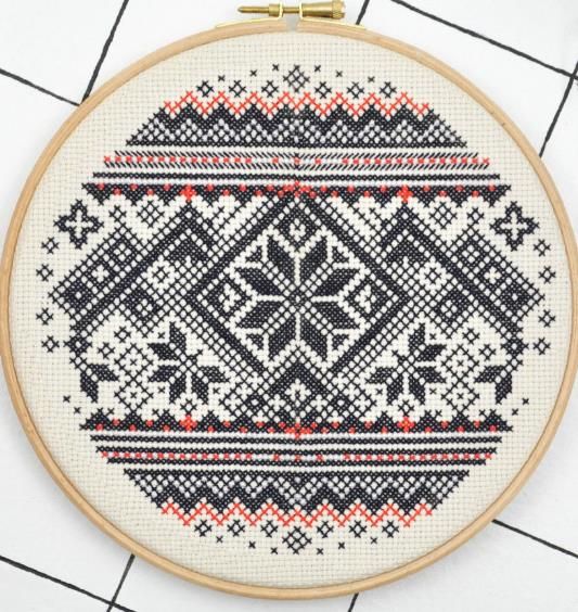 Kreuzstich Stickmuster Weihnachten In Norwegen Kreuzstich Sticken Stickmuster