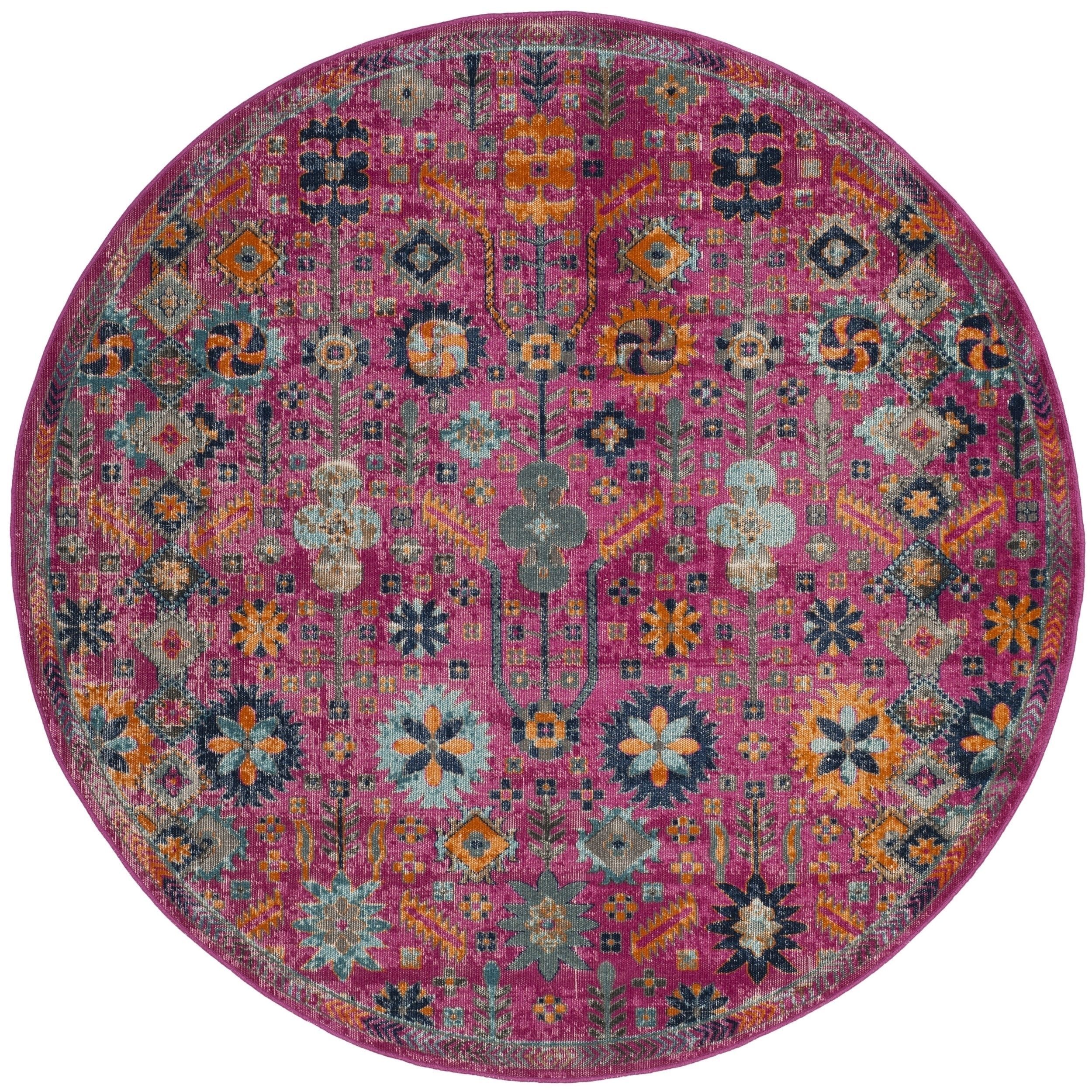 Safavieh Vintage Bohemian Fuchsia Pink Multi Distressed Rug Products
