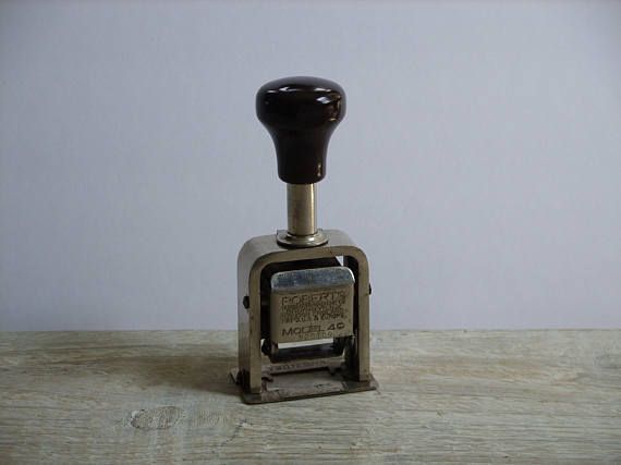 antique large number press antique large number press