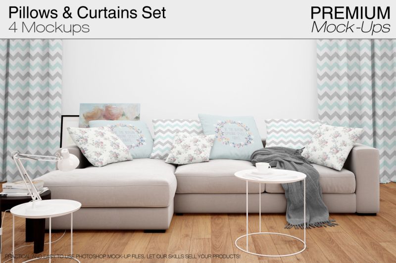 Download Download Pillows Curtains Mockup Psd Mockup In 2020 Mockup Free Psd Free Psd Mockups Templates Mockup PSD Mockup Templates