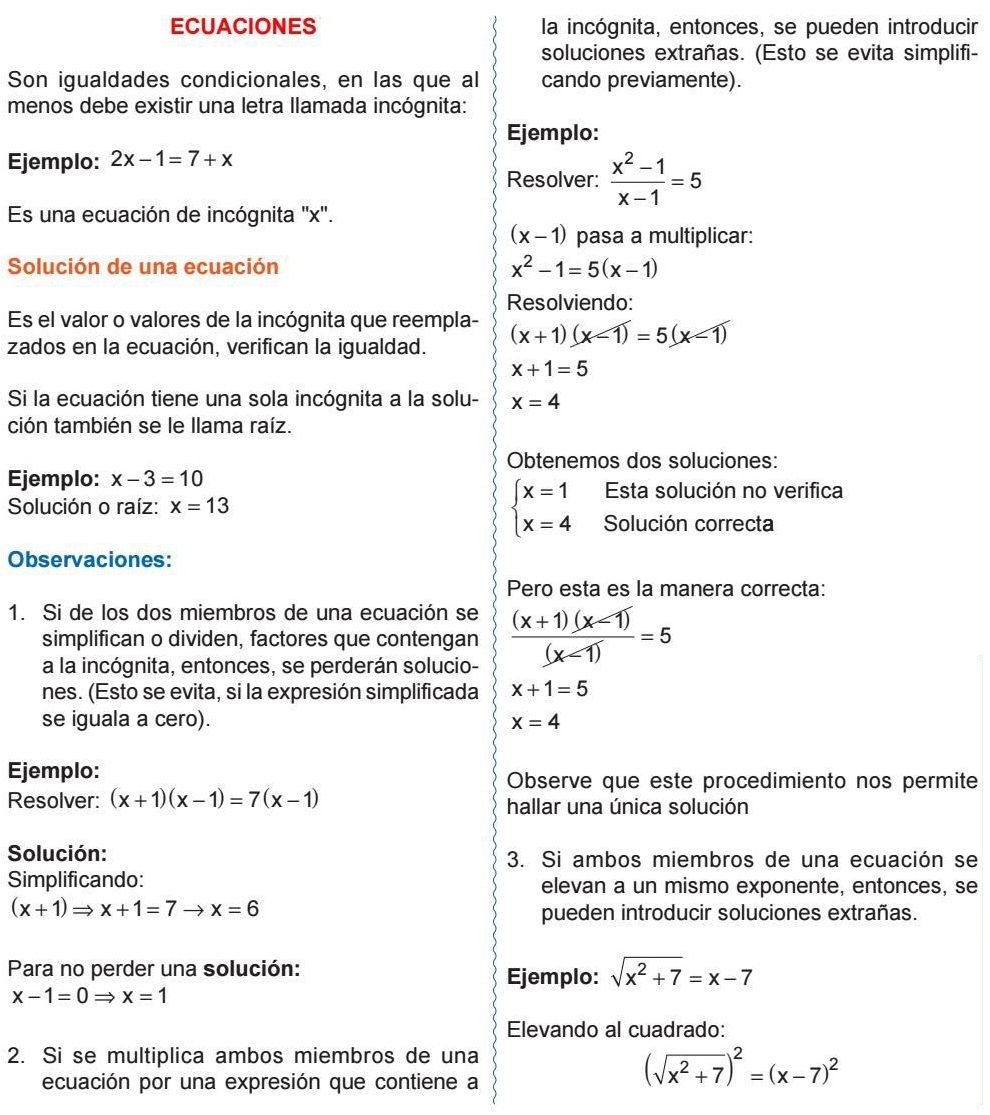 Ecuaciones Son Igualdades Condicionales En Las Que Al Menos Debe Existir Una Letra Llamada Incógnita Solución De Una Ecua Ecuaciones Condicional Matematicas