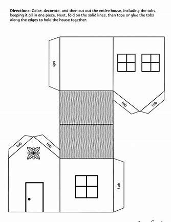 image result for 3d paper house cut out templates cards cut out building templates