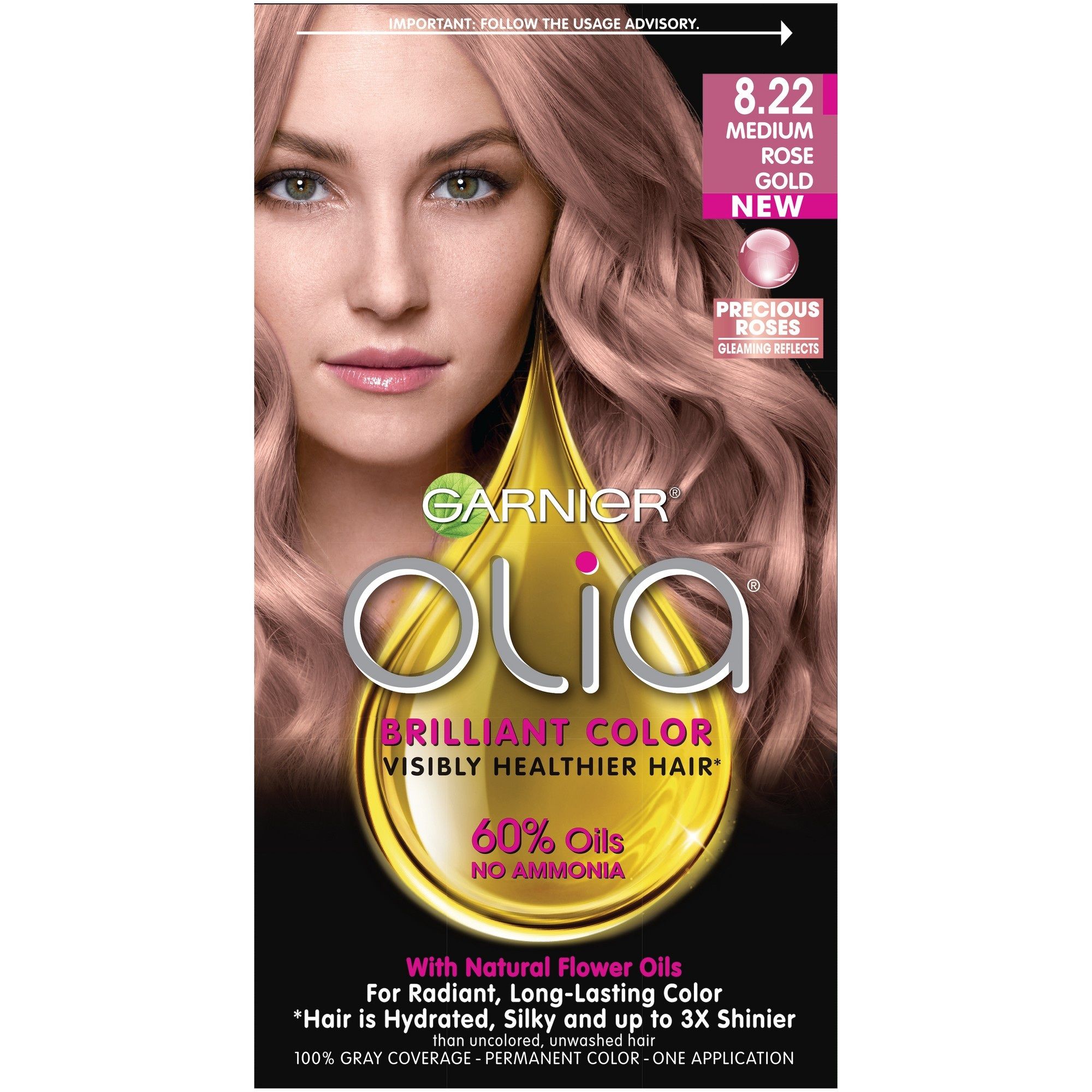 Garnier Olia Oil Powered Permanent Hair Color 6 0 Light Brown 1 Kit Walmart Com Garnier Olia Permanent Hair Color Hair Color