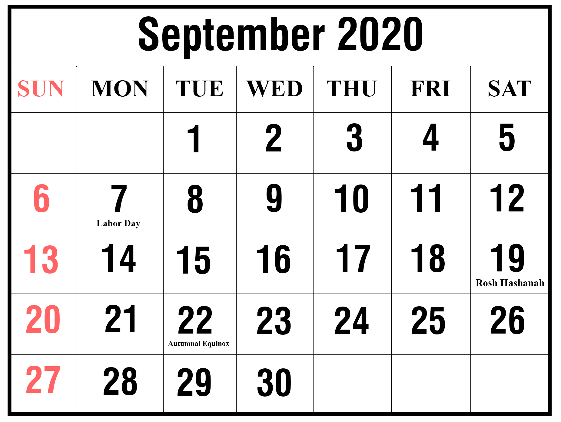 Cute September 2020 Calendar With Time Management Tips Printable Calendar Template Printable Calendar Template Calendar Template Types Of Planners