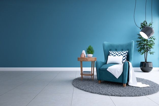 Modern interior of living room,blueprint... | Premium Photo #Freepik #photo #wood #house #light #blue Modern Living Room Interior, Luxury Living Room, Modern Room, Bedroom Interior, Bedroom Ideas, Bedroom Decor, Wall Decor, Dark Brown Walls, Dark Wall