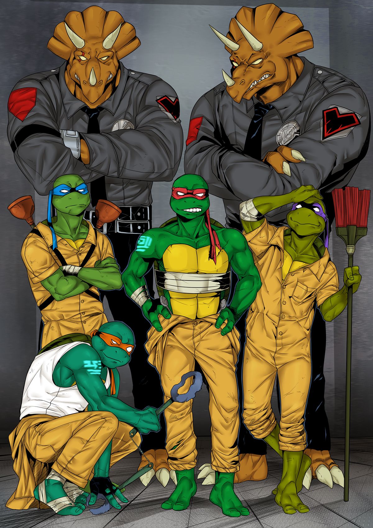 Prison turtles by LinART- I loved this episode Ninga Turtles, Tmnt