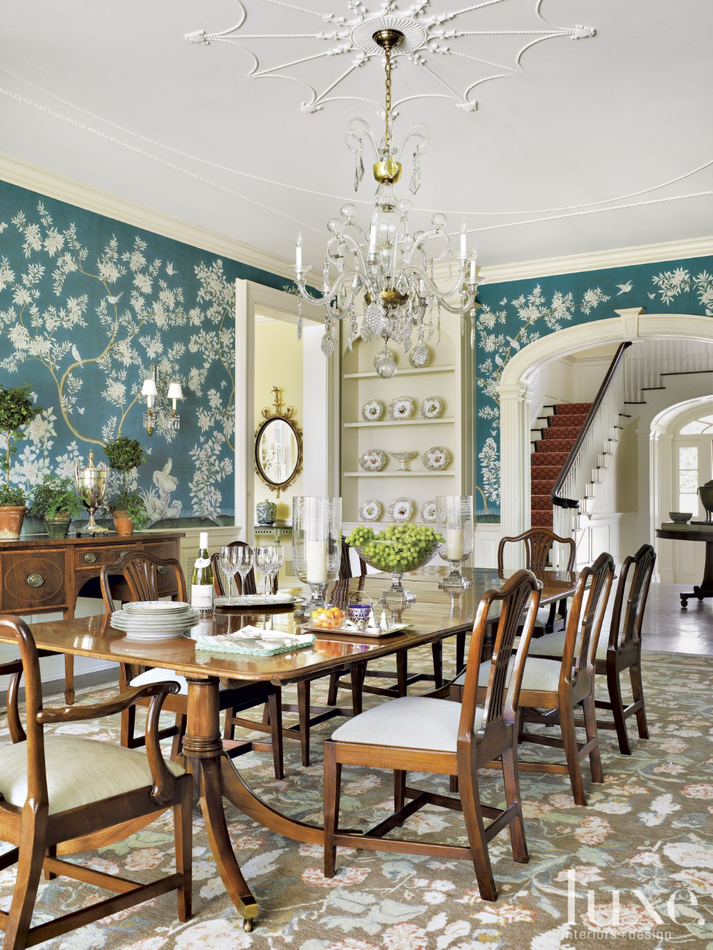 scenic wallpaper Traditional dining rooms, Scenic wallpaper
