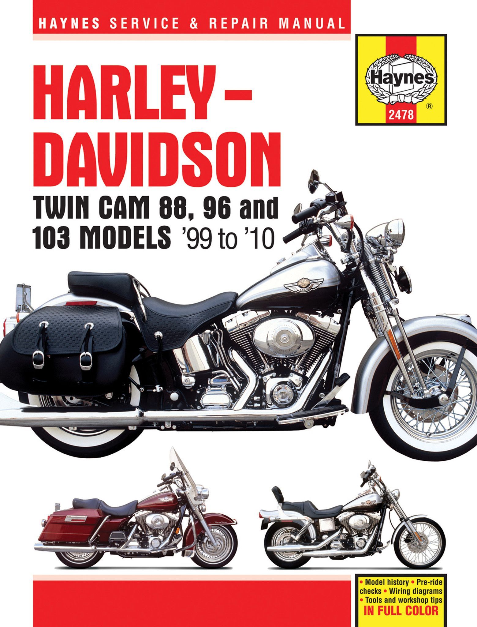 Haynes M2478 Repair Manual for Harley-Davidson Twin Cam 88 / Dyna Glide / Electra Glide / Road King / Road Glide