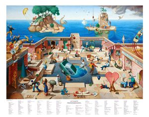 Ultimate Proverbidioms T E Breitenbach Fantasy Werid Odd Art Print Poster