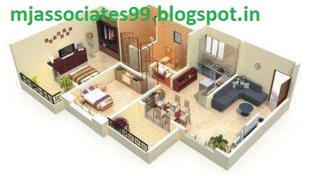 2 Bhk Builder Floor 550 Sqft New Delhi Denah Rumah
