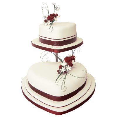 Heart Shaped Wedding Cakes Pin Two Tier Heart Wedding Cake Other