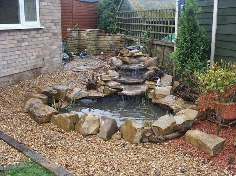 Small Waterfall Pond Landscaping For Backyard Decor Ideas ... Small Waterfall Pond Landscaping For Backyard Decor Ideas